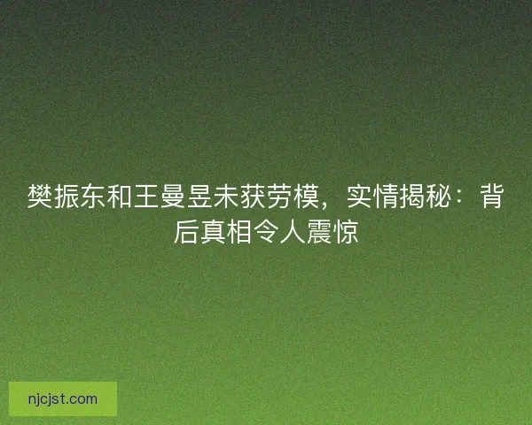 樊振东和王曼昱未获劳模，实情揭秘：背后真相令人震惊